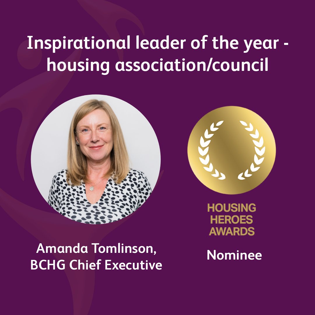 We’re absolutely delighted to announce that our Chief Executive, Amanda Tomlinson, has been shortlisted for this year’s #HousingHero Awards in the category ‘Inspirational leader of the year housing association/council’! We wish Amanda good luck in the awards ceremony in June.