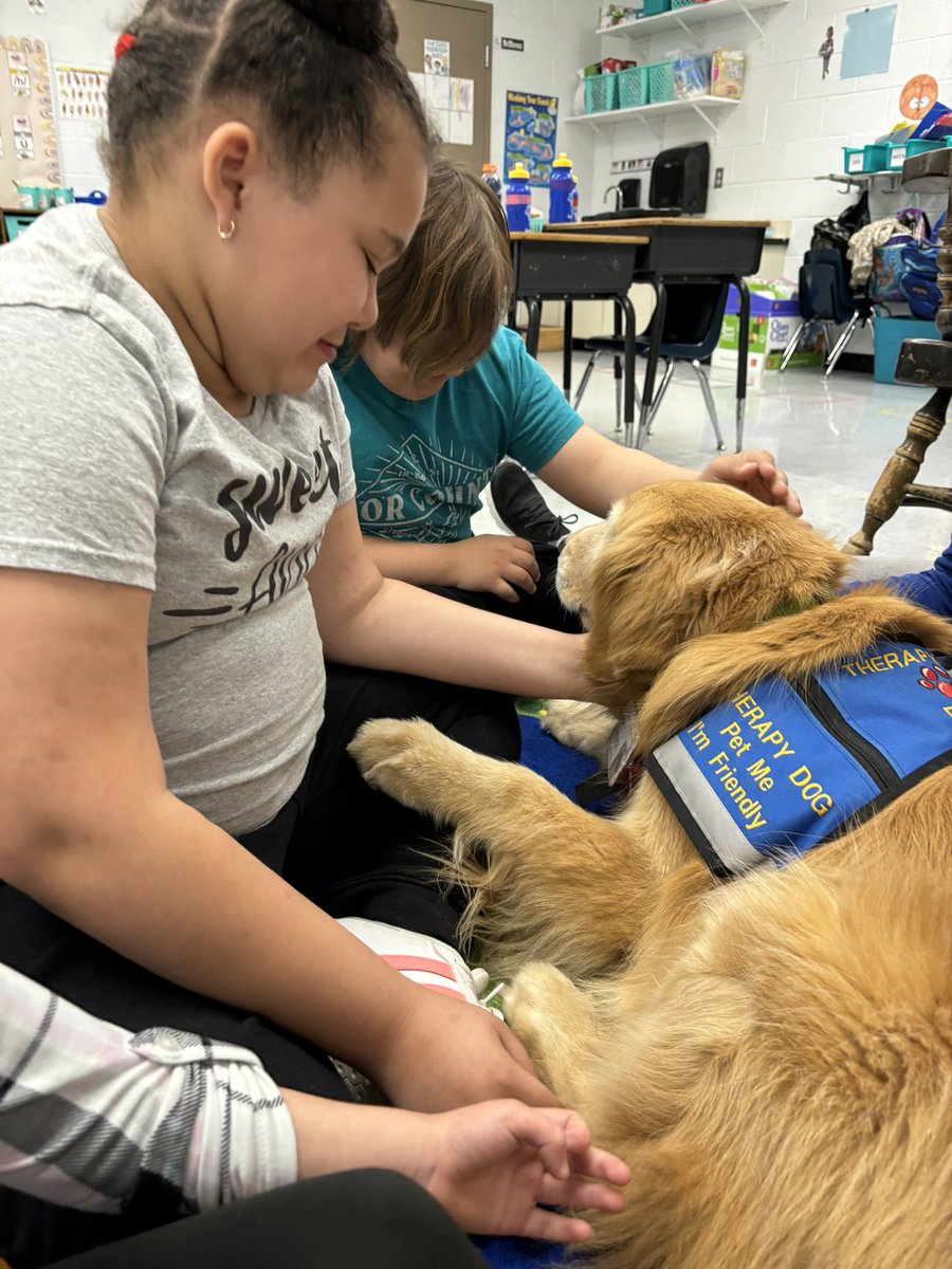 We enjoyed our last Rosie visit of the year 💙💛 #RESBelieves #ElevateStafford <a href="/RockhillES/">Rockhill Elementary</a>