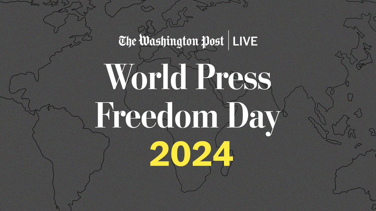 Join us on May 3, 10am for a #WPFD event: The state of global press freedom and the threats to democracy Speakers: Danielle Gershkovich, @jrezaian, CPJ's @jodieginsberg, @SteveCapus, @iHaZeMi, William Booth, and @jehld More information and watch live: washingtonpost.com/washington-pos……