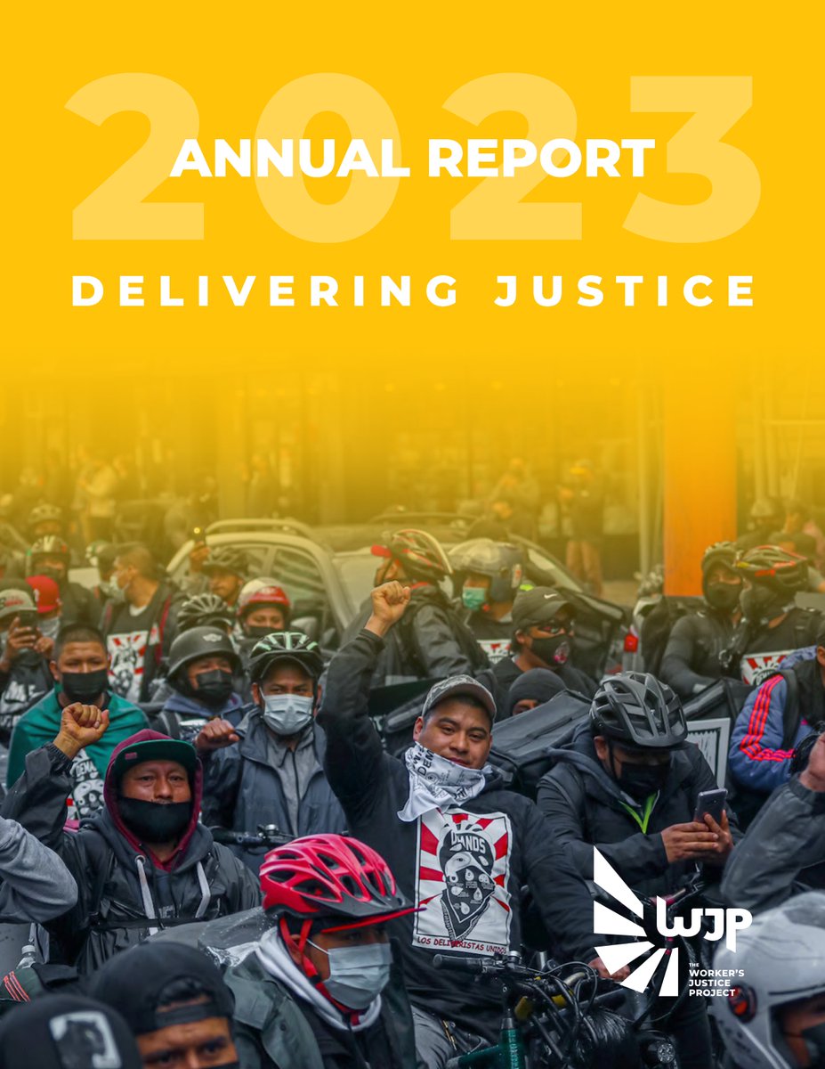 We're beyond excited to announce the release of WJP's 2023 Annual Report! Join us in looking back on a historic year of building worker solidarity, power, and rights in the cleaning, construction and app delivery industries. static1.squarespace.com/static/651571a…