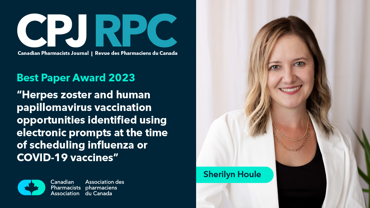 Congratulations to @SherilynHoule and co-authors Wasem Alsabbagh and Nancy Waite for winning CPJ’s Best Paper of 2023 for journals.sagepub.com/doi/full/10.11… @UWPharmacy @ImmunizedotCa #WaterlooPharmacy