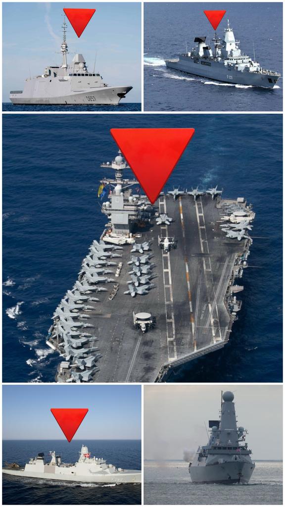 Warships that withdraw from the red sea:
HMS DIAMOND 🇬🇧(Eliminated) 🔥🔻
IVAR HUITFELDT 🇩🇰 (Eliminated)🔥🔻
FREMM ALSACE  🇫🇷  (Eliminated) 🔥🔻
F221 HESSEN  🇩🇪 (Eliminated) 🔥🔻
USS DWIGHT D EISENHOWER 🇺🇲 (ELIMINATED) 🔥 🔻

Who is next??✌😎🇾🇪