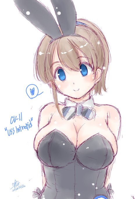 本日イントレピッド進水日!#艦これ版深夜の真剣お絵描き60分一本勝負 #艦これ版真剣お絵描き60分一本勝負_20240426#イントレピッド進水日 