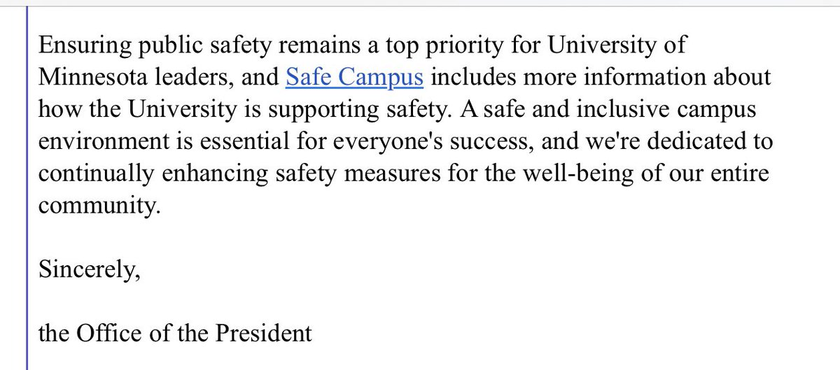 After a rash of U of M robberies and anti-Israel protests this week, some parents are threatening to pull their kids from the college. Here’s the response one parent received from the school on safety concerns. 👇