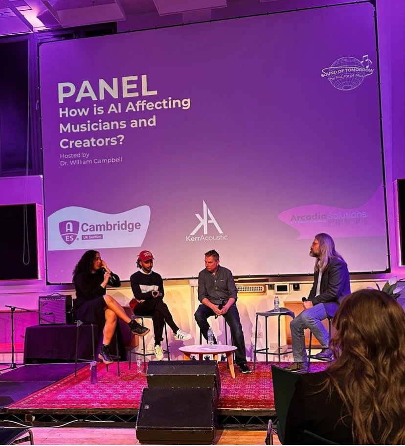 Proud colleague moment 🥳 Our Insights Manager Remi spoke about how AI is affecting musicians and young creatives at @AngliaRuskin's Sound of Tomorrow panel earlier this month.