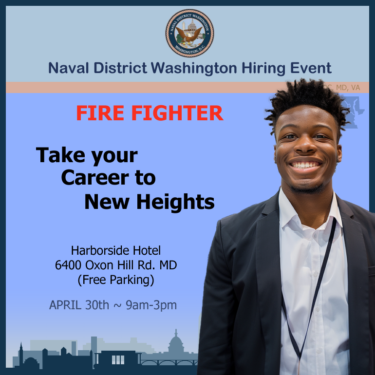 Tue, Apr 30th, 2024 / 9am-3pm / Harborside Hotel, 6400 Oxon Hill. MD / #FederalEmployment #NavyJobs #FrontDesk #JobsNow