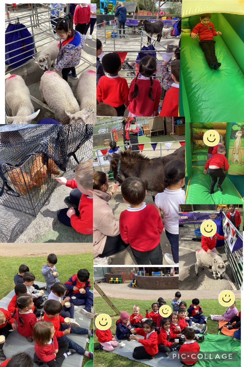 Nursery PM have also had an AMAZING afternoon meeting all of the animals from Ark Farm and getting to stroke them. We also had so much fun on the bouncy castle and enjoyed ice cream in the sun #thejcway 🍨🪿🐑