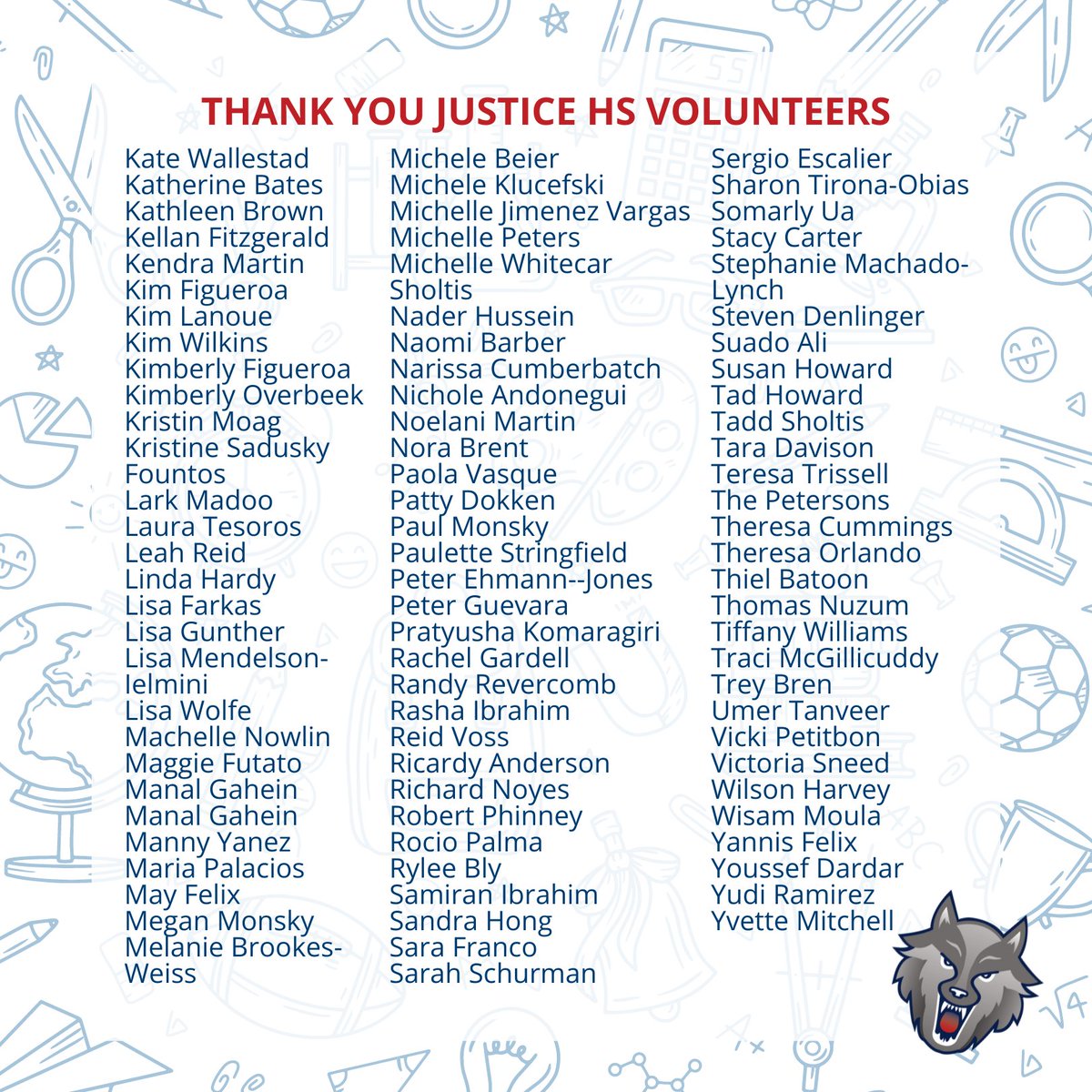 Justice HS PTSA tweet media