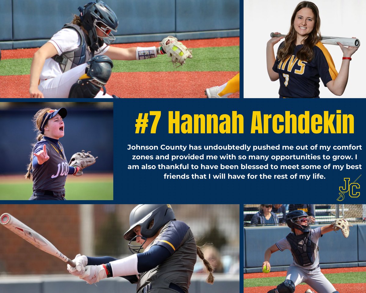 Our next sophomore in the 2024 Class…

#7 Hannah Archdekin. Catcher/3B, from Gower, MO! Currently undecided but continuing her academic and athletic career at a 4-Year University.