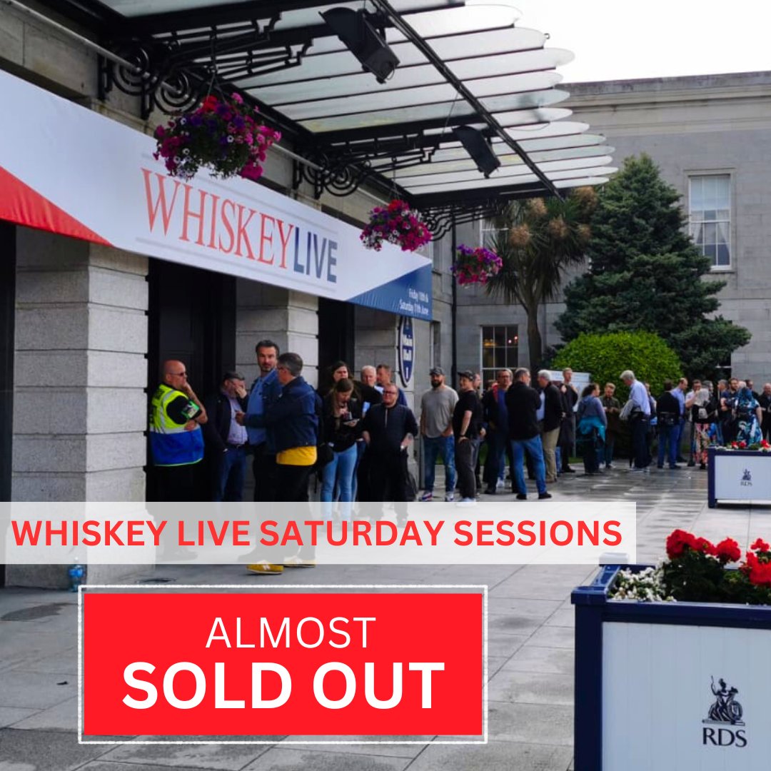 🚨 Whiskey Live Dublin Saturday sessions ALMOST SOLD OUT 🚨 We are very excited to announce that both sessions on Saturday 18th of May are almost sold out! Don't miss out on The Whiskey Festival of the year! Get your tickets now 👇 bit.ly/49fPJHw #WLD