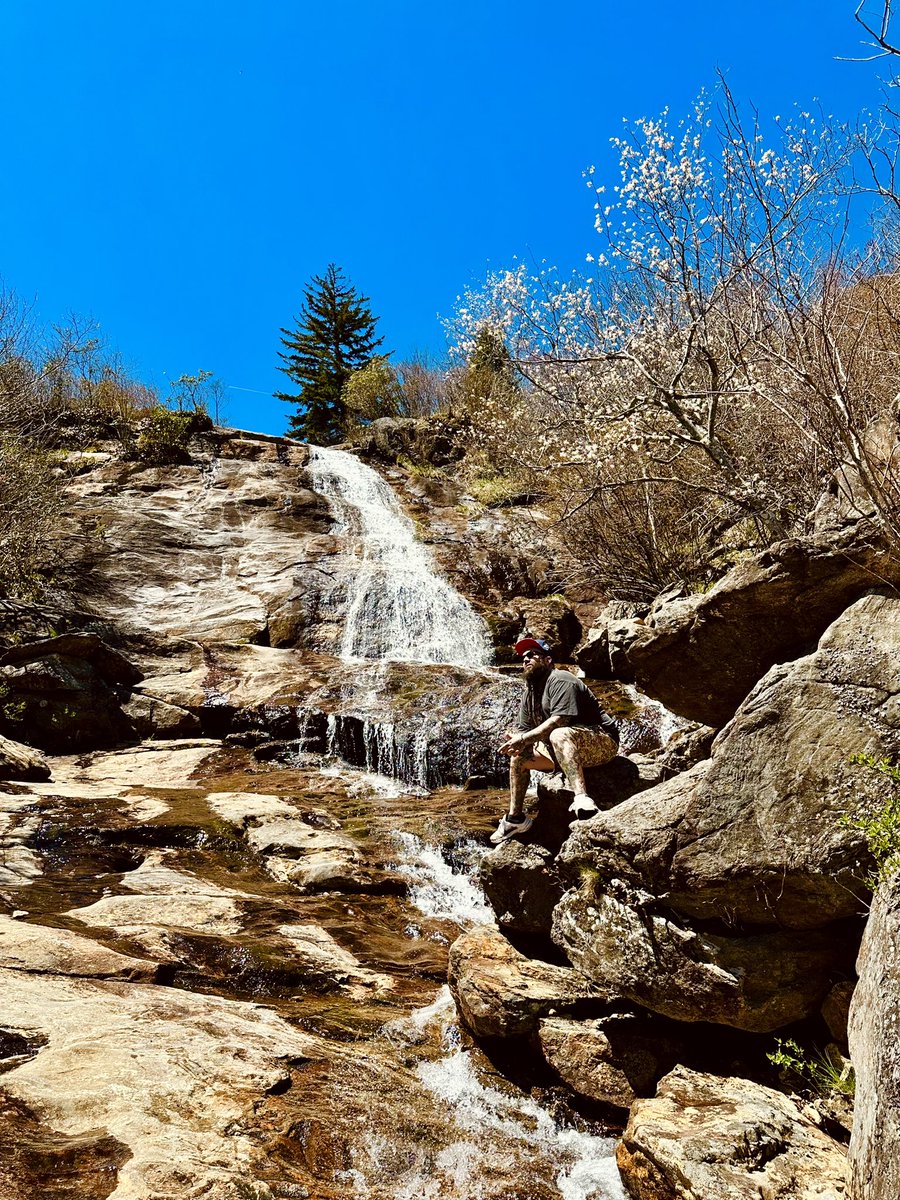 I’m taking giant leaps, 
While y’all pray god falls. 
I’m at the highest peak, at Graveyard Falls 🌄

📸 by the illustrious : @atlaswon 
#kingdomkome #highlyfavored #donchimichurri #asheville 
#graveyardfields #waterfallphotography #warerfall #avl #828isgreat #naturephotography