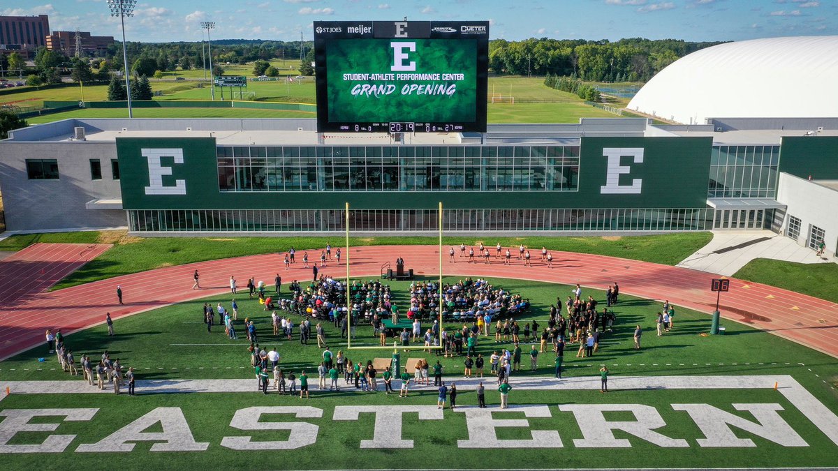 After a great conversation with @Coach_Creighton and @CoachSCoughlin I am blessed to have received an offer from Eastern Michigan University @Coach_Gavin_OL @coachstevehagen @KrisDurham16 @_coachturner @lamontewinston @NFLAcademy @danieldf211 @chasebaker91