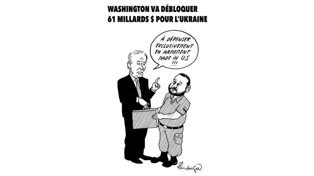 L'actu en dessin : les États-Unis débloquent 61 milliards de dollars pour venir en aide à l’Ukraine #NRoc