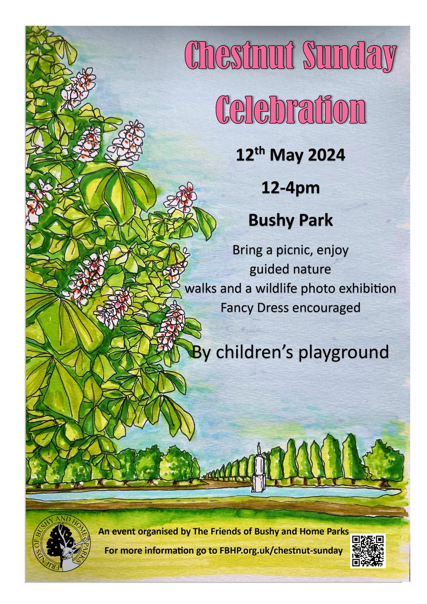 Chestnut Sunday is returning to Bushy Park on 12 May. See fbhp.org.uk/chestnut-sunda…