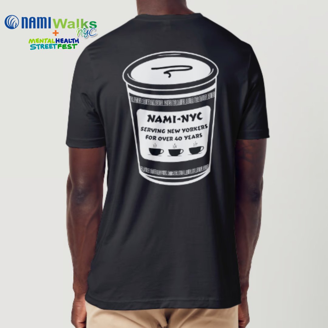 IT'S HERE👕! Check out this year's limited edition Walk Star t-shirt! This year's shirt is an homage to the classic NYC coffee cup. Every walker who raises $1,000 or more for NAMIWalks NYC + Mental Health Street Fest will receive one. Start fundraising bit.ly/4aZGagn