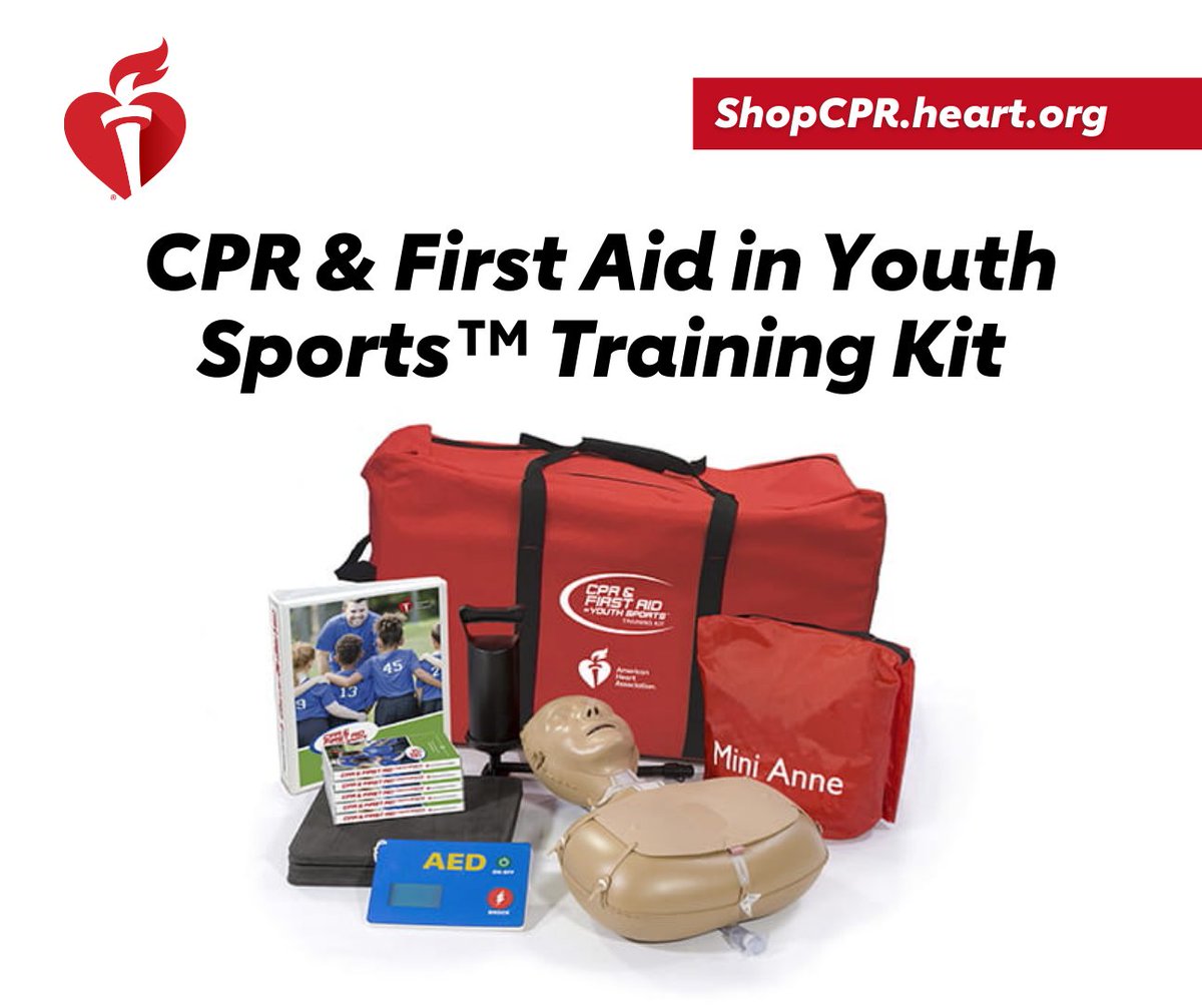 We want youth sports coaches, parents & athletes to know how to help in an emergency. The CPR & First Aid in Youth Sports Training Kit is designed for youth coaches to ensure they and their community know the lifesaving skills of CPR, how to use an AED, and more! #CPRwithHeart