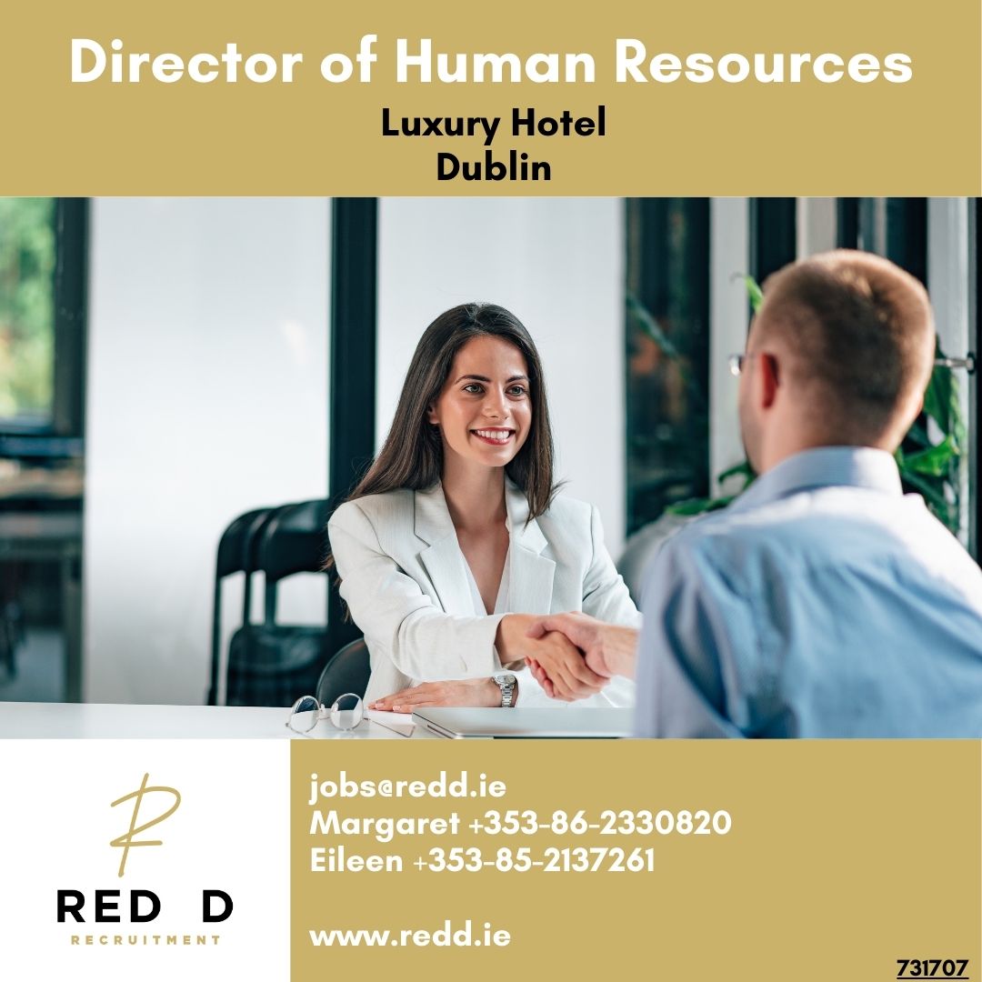 Director of Human Resources – Luxury Hotel in Dublin Are you ready to take your HR career to the next level in a luxury and thriving hotel in Dublin. Click the link below to apply! ⬇ redd.ie/jobs/6066-dire… or reach out to Margaret or Eileen via the contact information on the
