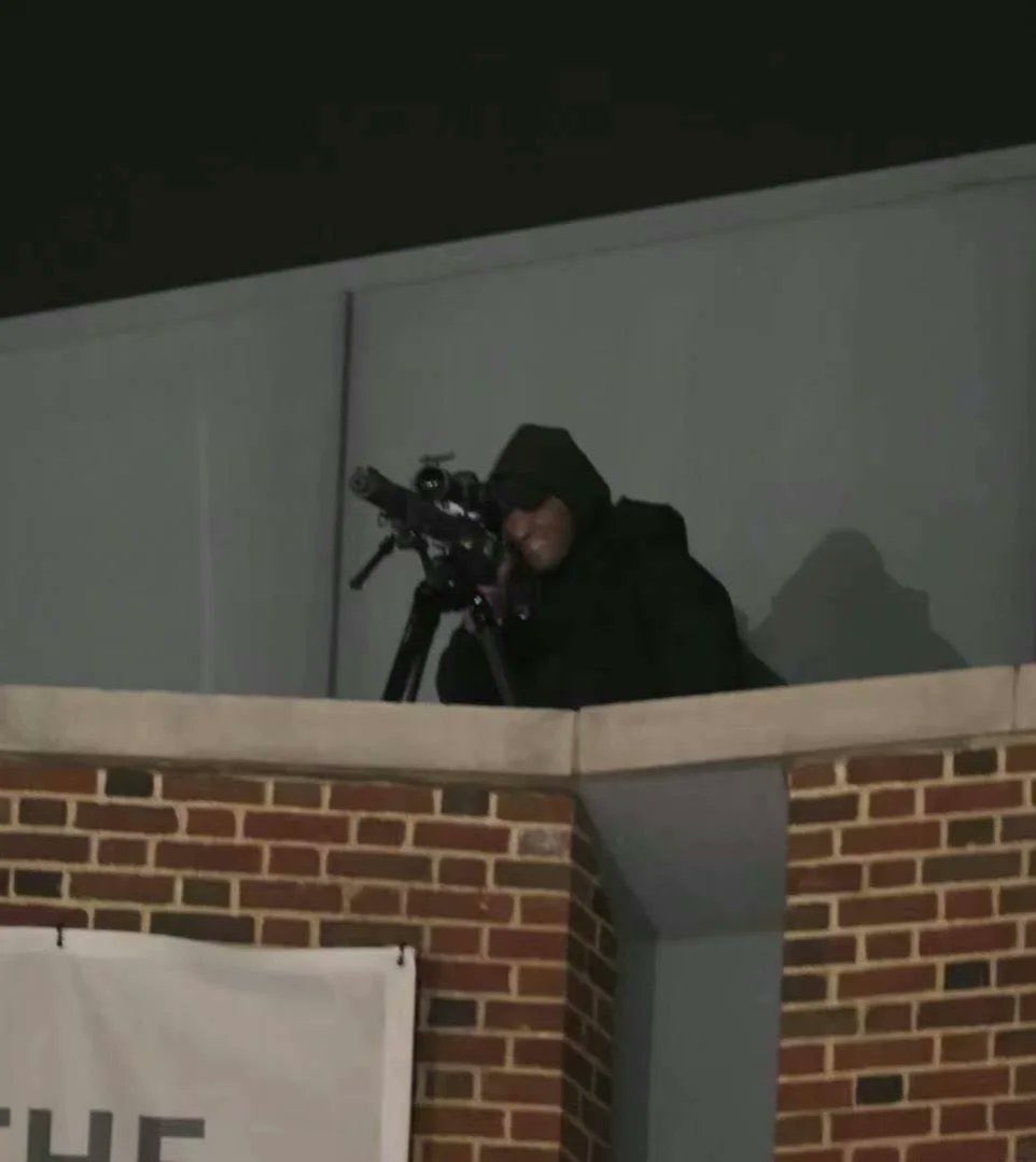 crazy how mfs think they can just get on the internet and lie. This is a state trooper yesterday in Ohio pointing a loaded sniper at students protesting genocide.