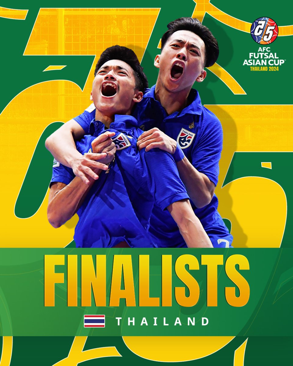🇹🇭 The hosts reach the AFC Futsal Asian Cup Final for the first-time since 2012!  #ACFutsal2024