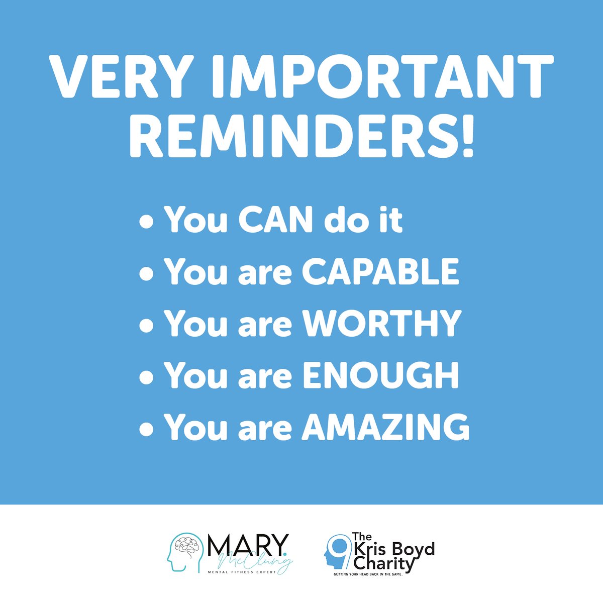 Happy Saturday, everyone! It is so important to remind ourselves of these little reminders. If you cannot believe them for yourself then remember... We believe you are all of these!