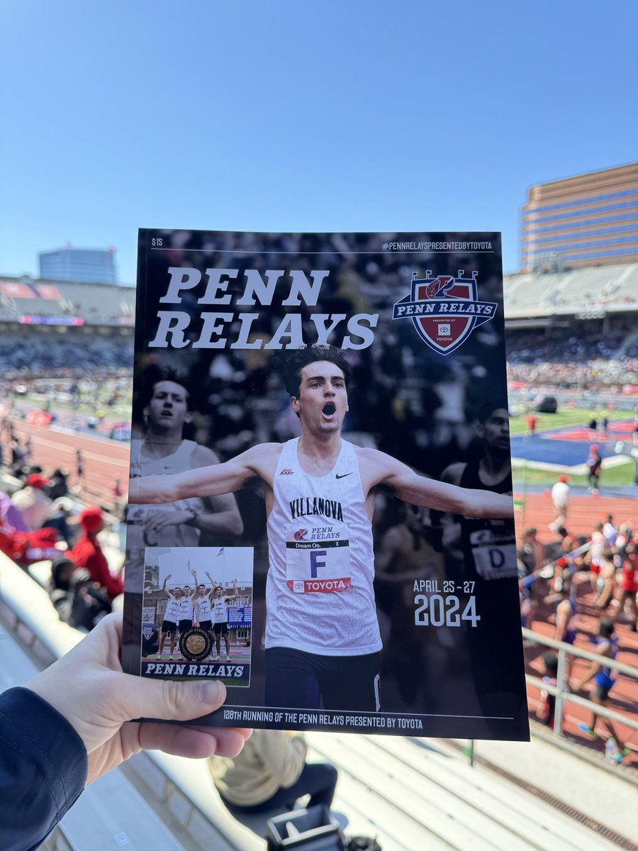 Villanova Track & XC (@novatrackxc) on Twitter photo Cover ‘Cats ✌️😎
Catch some familiar faces on this year’s cover of the <a href="/pennrelays/">Penn Relays</a> program!
#GoNova | #PennRelays Cover ‘Cats ✌️😎
Catch some familiar faces on this year’s cover of the <a href="/pennrelays/">Penn Relays</a> program!
#GoNova | #PennRelays