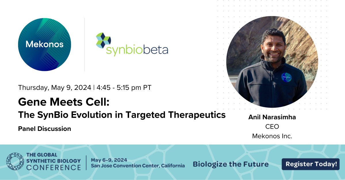 Join us at @SynBioBeta 2024 for a panel discussion on the latest advancements in #genetech for therapeutic use & the potential impact that new #cellengineering approaches will have on the healthcare field. #SynBioBeta2024 #SyntheticBiology