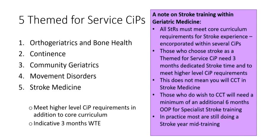 A note on Stroke training within #GeriatricMedicine #BGSconf