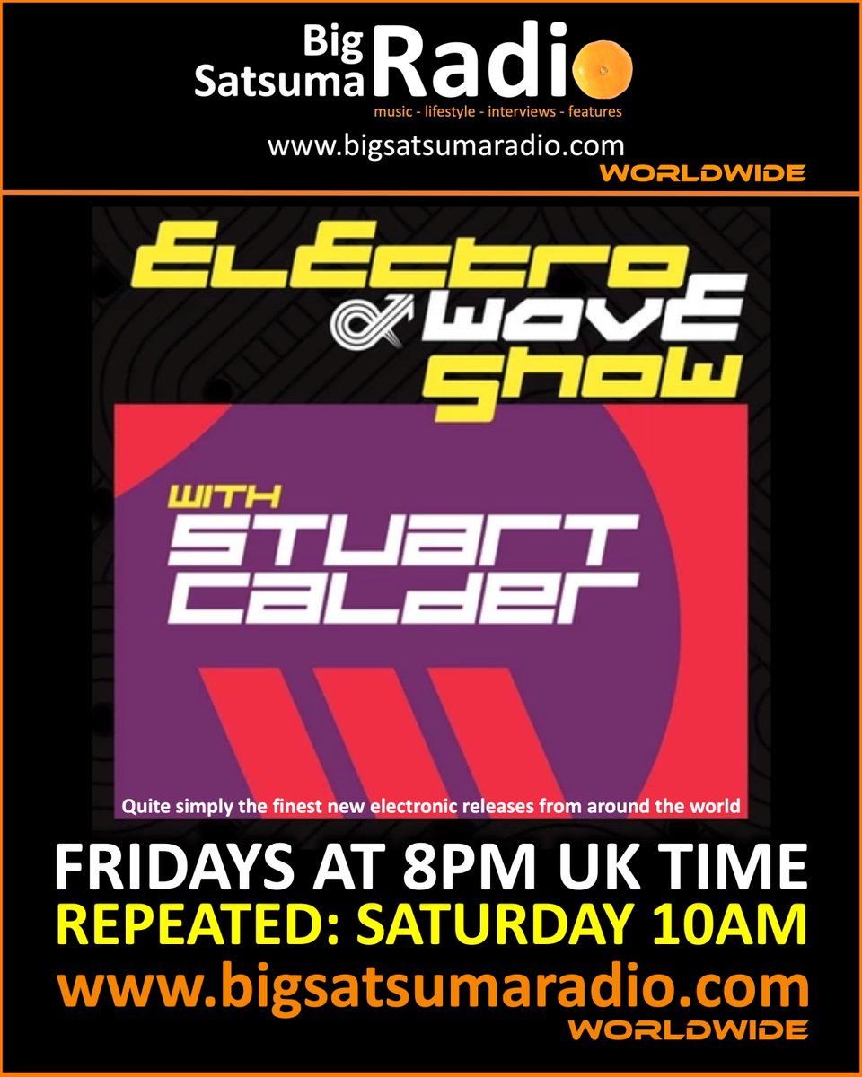 Join me tonight, 8pm on @bigsatsumaradio for 2 hours of great electronica from @District13sound @gregorydillon @JanBlomqvist_ @heaven17bef @petshopboys @roguefxsynth @natureofwires and @M_A_C_H_I_N_A_x  plus more!! 

#FridayFeeling #NewMusicFriday 
bigsatsumaradio.com