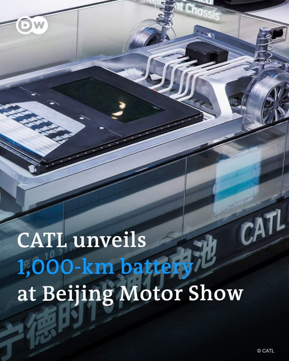Chinese electric car battery maker CATL presented its lithium iron phosphate (LFP) battery with a range of more than 1,000 km on a single charge at the Beijing auto show on Thursday. LFP batteries are more eco-friendly than lithium ion ones. #LithiumBatteries