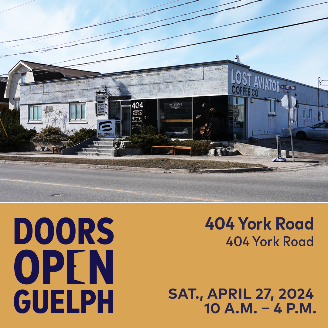TOMORROW is Doors Open Guelph! 404 York, home to @EdVideoGuelph, Artworks Gallery Guelph, Azure Photography & @AviatorLost will be open 10 AM-4 PM. Construction on York Rd so best access for drivers via Stevenson/Beverly. Pedestrian access open. guelph.ca/living/arts-an…