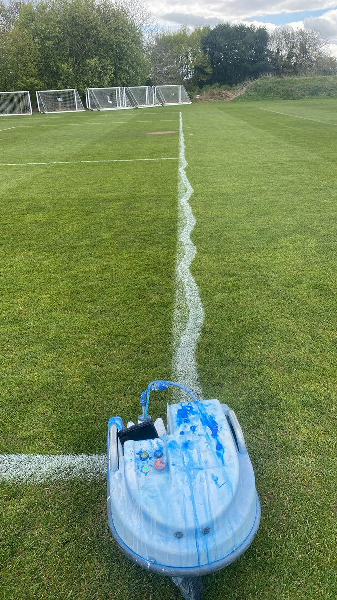 Have you ever seen a robot look this guilty?! 🫣 Quite possibly the last thing our grounds team wanted to discover after a hard week of work prepping the pitches for the @NSYFL finals. 📷 Photo courtesy of one irate groundsman