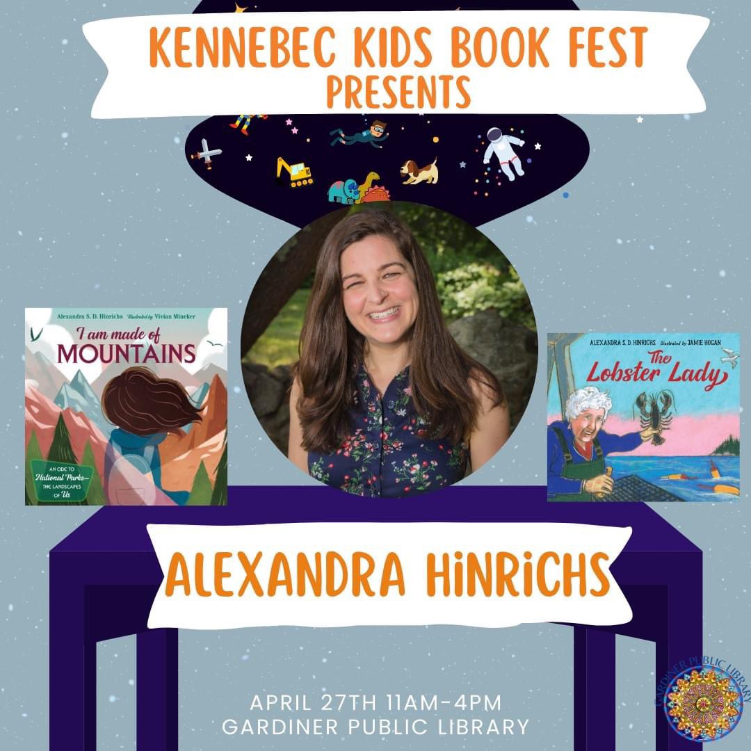 See you tomorrow at the Kennebec Kids Book Fest! 📚 

#maine #kennebec #bookfestival #kidlit #picturebooks #maineevents #library #authorlife #author #maineauthor