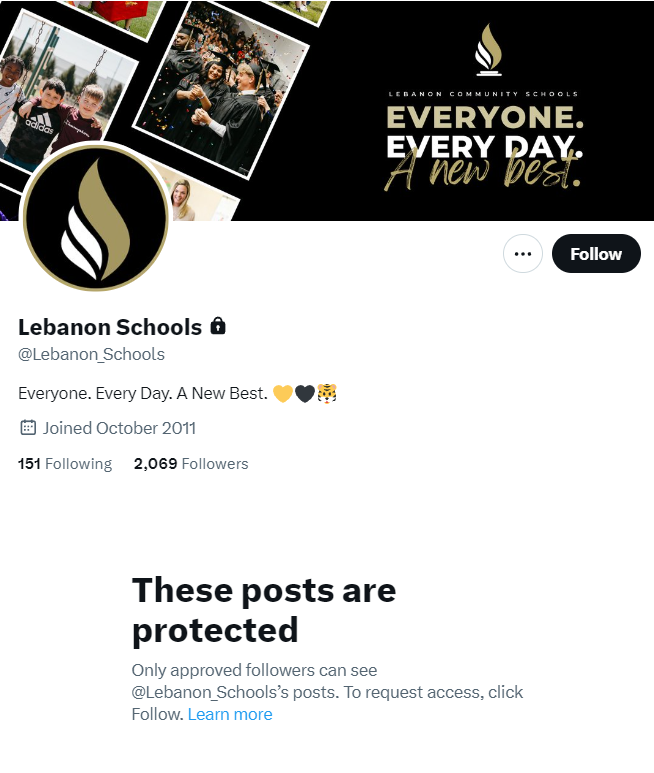 .@Lebanon_Schools has locked their account after it was revealed that a trans student brutally attacked a girl in their district. Instead of addressing the issue, they decided to hide from it.