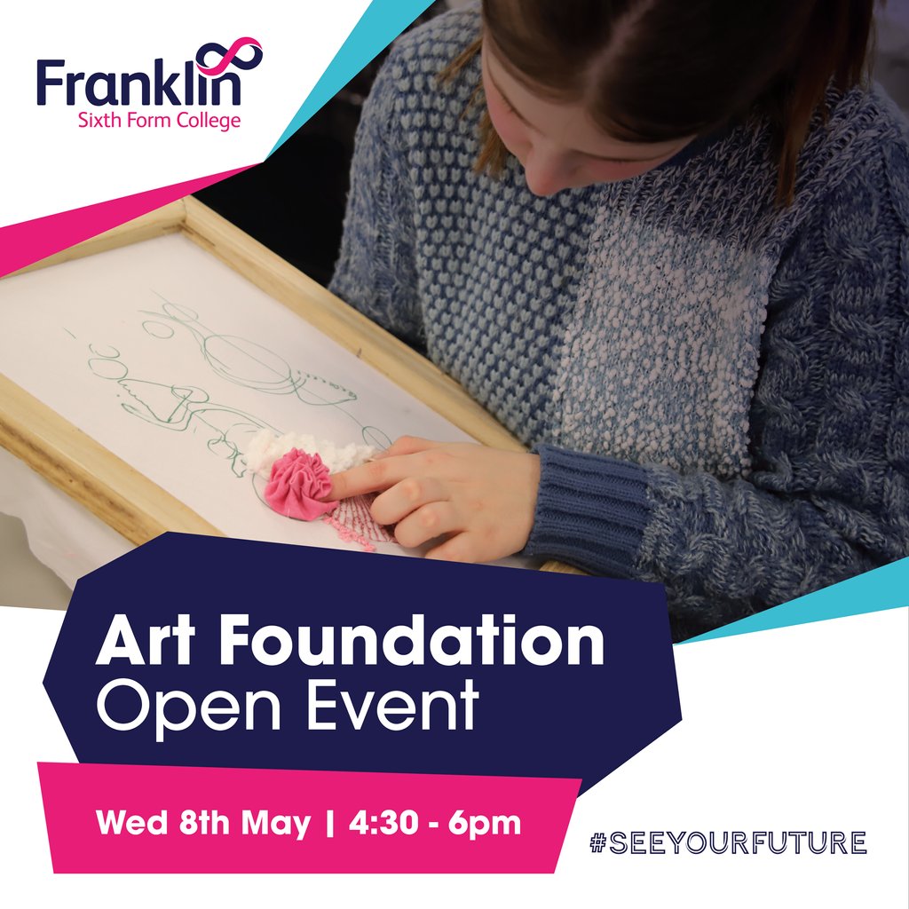 Art Foundation Open Event 🎨 If you're interested in attending one of the country's most prestigious art and design courses, join us at our Art Foundation Open Event. Come and meet the team and take a tour of our incredible facilities. eventbrite.co.uk/e/franklin-art… #SeeYourFuture