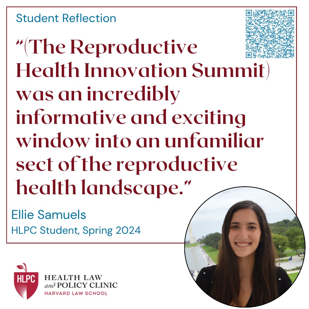 HLPC Student Ellie Samuels reflects on her attendance of the 4th Annual Reproductive Health Innovation Summit, in a recent blog. Read: chlpi.org/news-and-event…