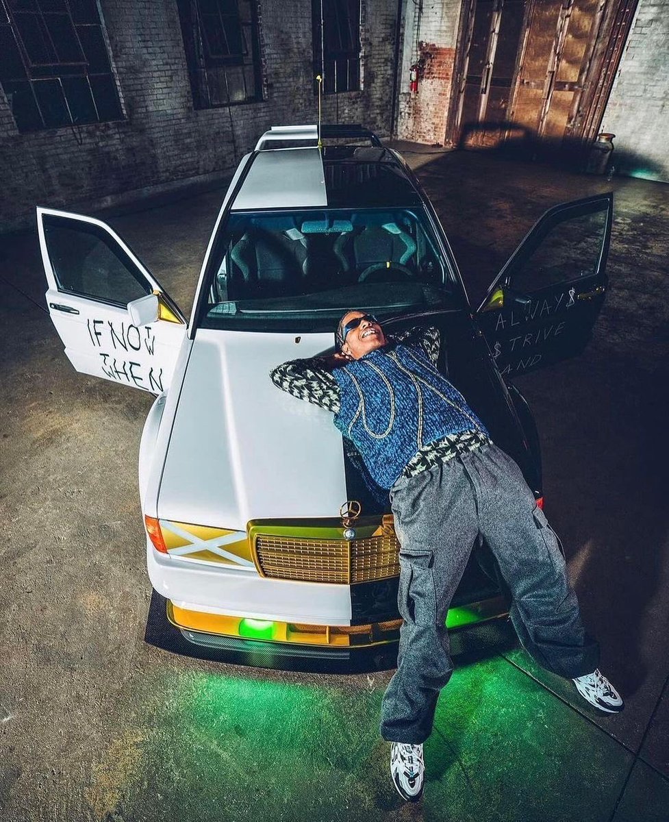 A$AP Rocky with his custom Benz