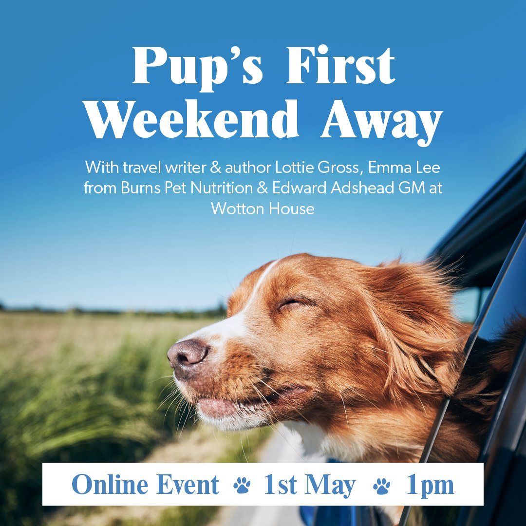 Calling all pups and pawrents! We've teamed up with @lottiecgross and Wotton House for a fantastic LIVE masterclass. Planning your pup's first weekend away and have questions you'd like answered? Send them our way, we'll be answering these Wednesday. youtube.com/watch?v=T1cOf2…