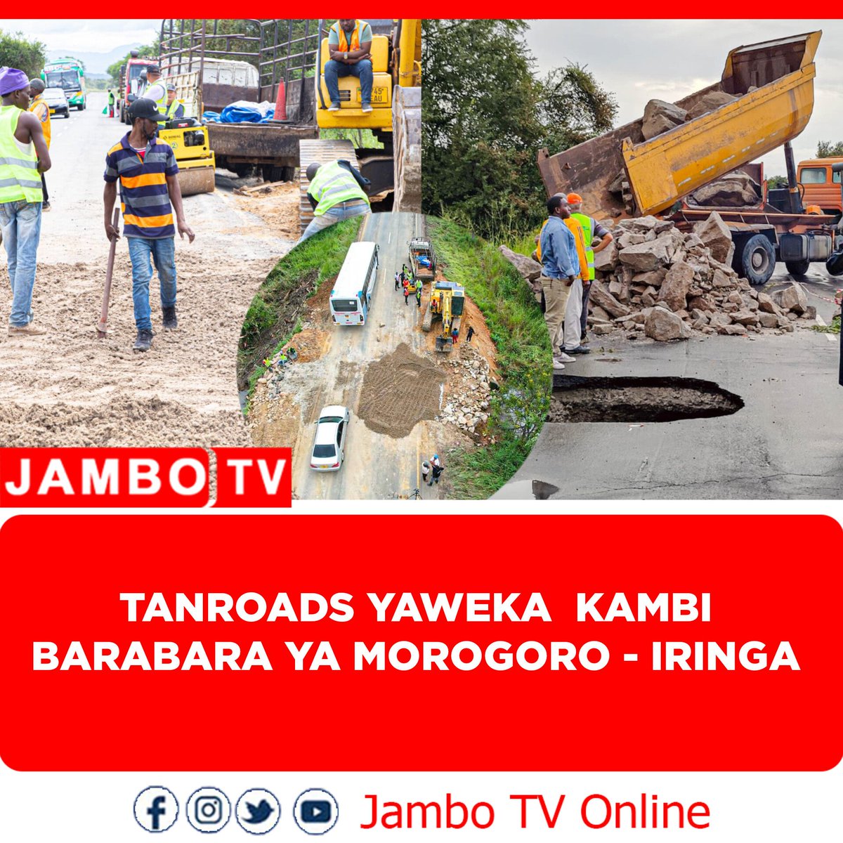 Serikali kupitia Wakala ya Barabara Tanzania (TANROADS) Mkoa wa Morogoro inaendelea na kazi ya kuziba mashimo na kukarabati barabara kuu ya Morogoro – Iringa ikiwemo katika eneo la Kobogwa lilipo katika hifadhi ya Taifa ya Mikumi ambapo kumetokea shimo kubwa baada ya maji kupita…