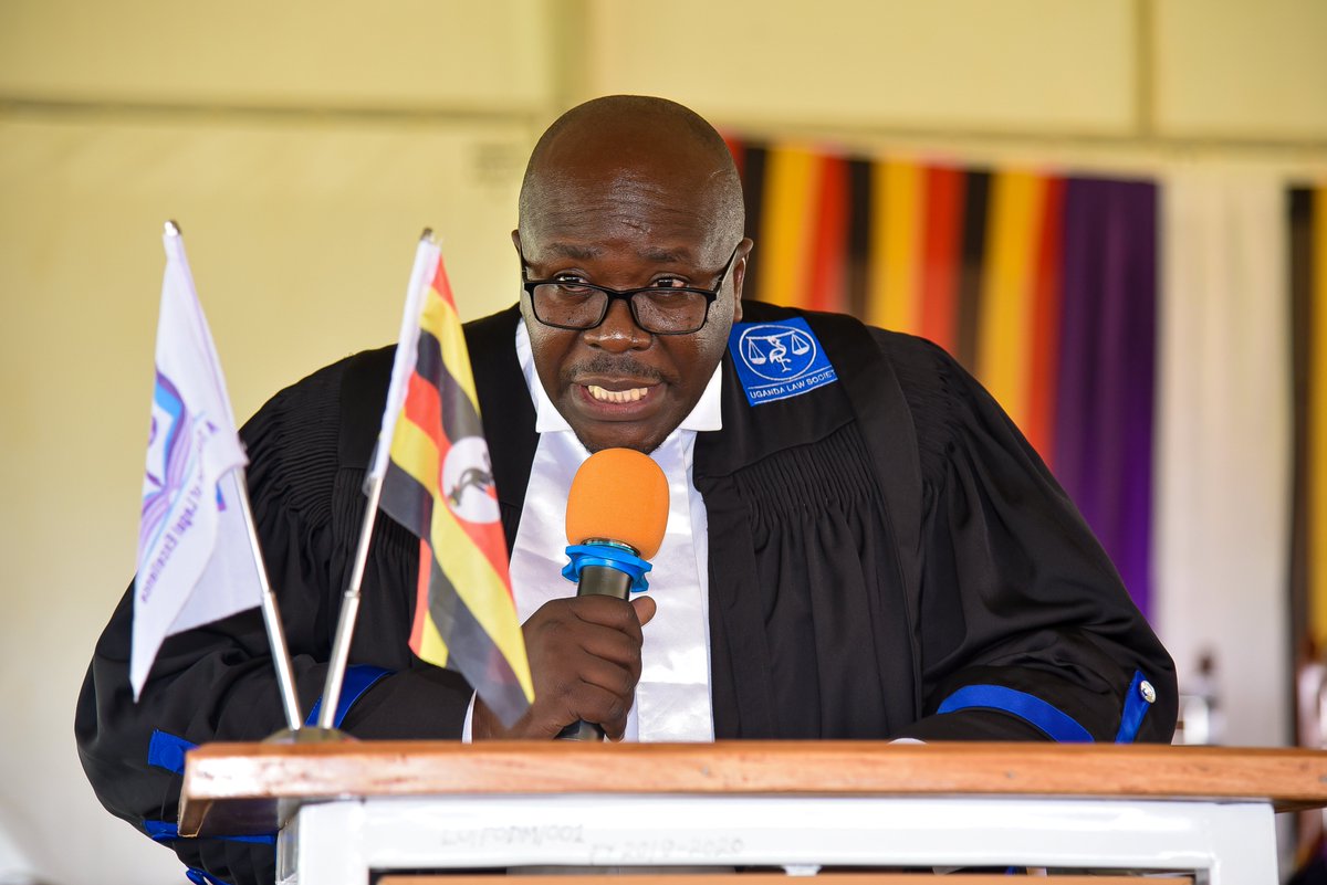 ug_lawsociety's tweet photo. Counsel Emmanuel Omiat Egaru, ULS Council Member, Northern region represented @BmalinguOundo, the ULS President at the #51stLDCGraduation in Lira.
He congratulated the graduands and thanked the parents for the efforts and sacrifices made towards the education of their children. https://t.co/VX81aA5QPY