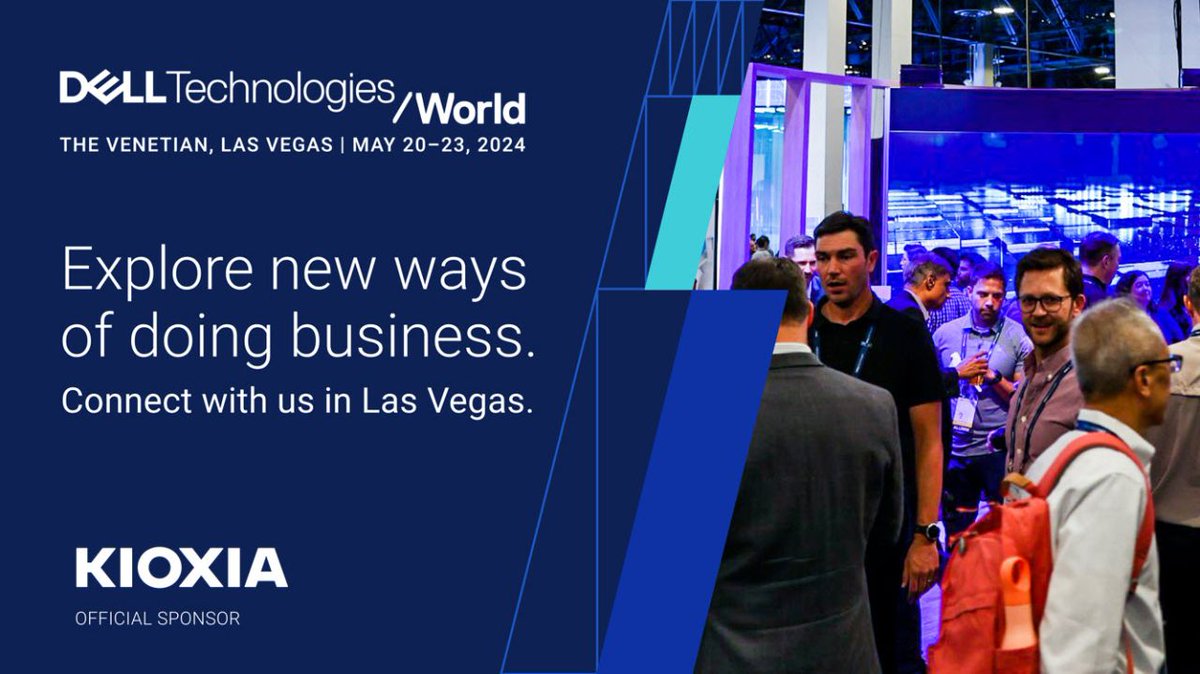 #DellTechWorld 2024 is fast approaching and #KIOXIA is excited to see you in Las Vegas! Register today and then come meet us in person to see how we're Accelerating Innovation. Our booth will feature eight live demos! bit.ly/3Q4x1Li @DellTech #KIOXIAMEMORYMAKER