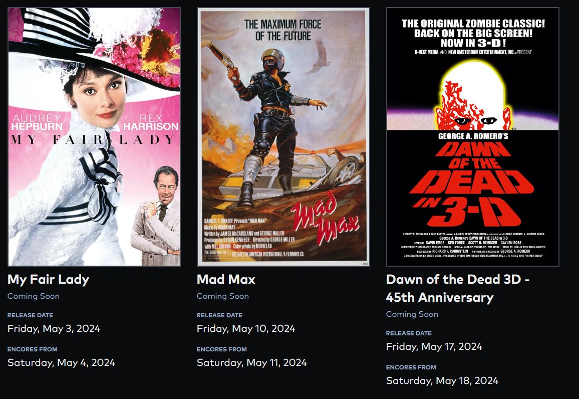 April's Kubrick Month still has a few screenings to go, but @CineplexMovies has lined up more classics in May: one of my favourite musicals, one of my favourite action films and one of my favourite zombie movies! @FlawInTheIris @HalifaxCinema