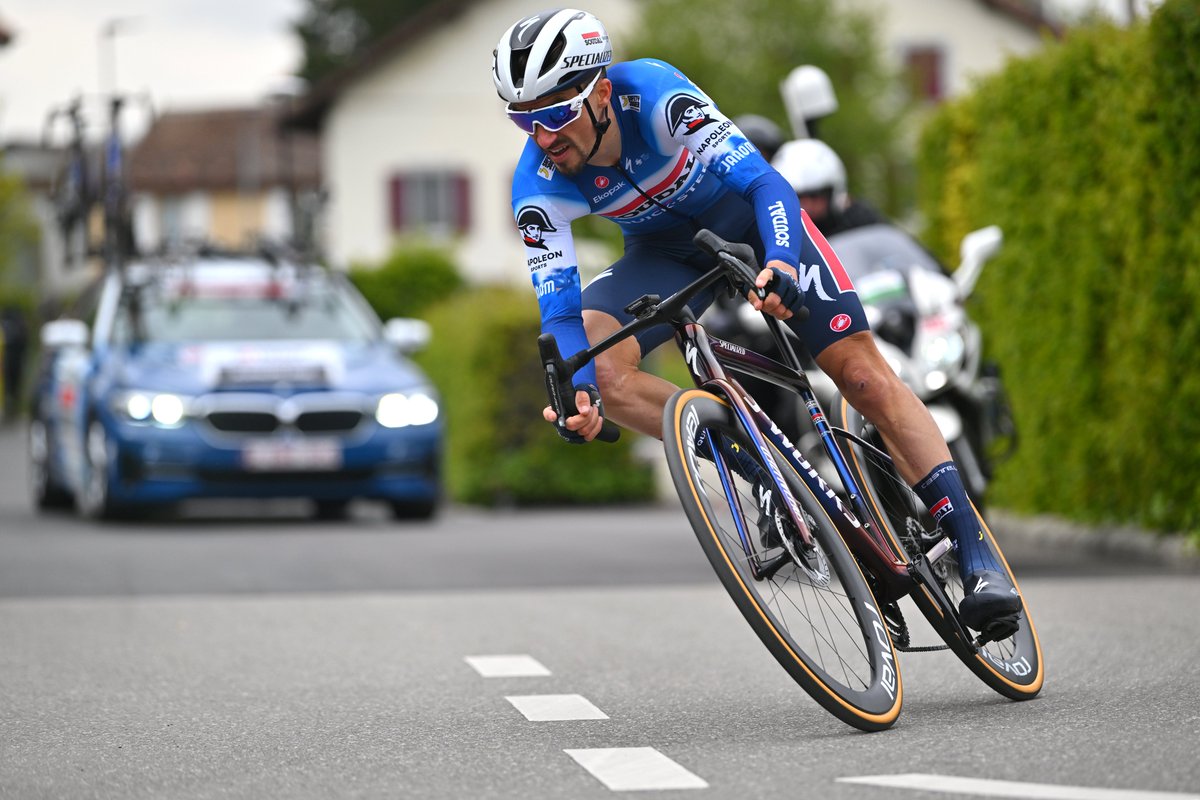 Good effort from @alafpolak1. His time at the #TDR2024 finish: 20:59. Photo: @GettySport