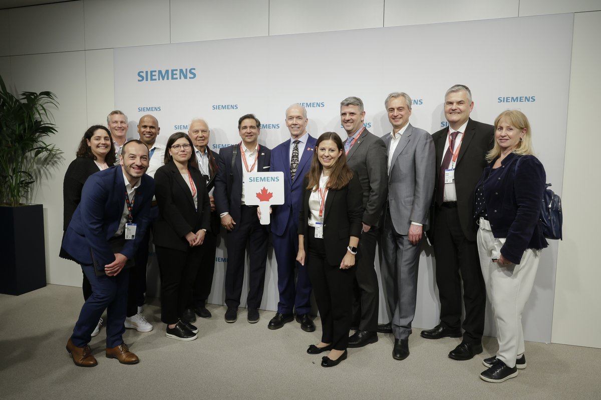 As a global player rooted in 🇩🇪 with an extensive network of subsidiaries in 🇨🇦, @Siemens is a solid pillar of the transatlantic innovation bridge. 
I was pleased to meet @SiemensCanada at @hannover_messe and learn about its contribution to the #greentransition & #industrie40.