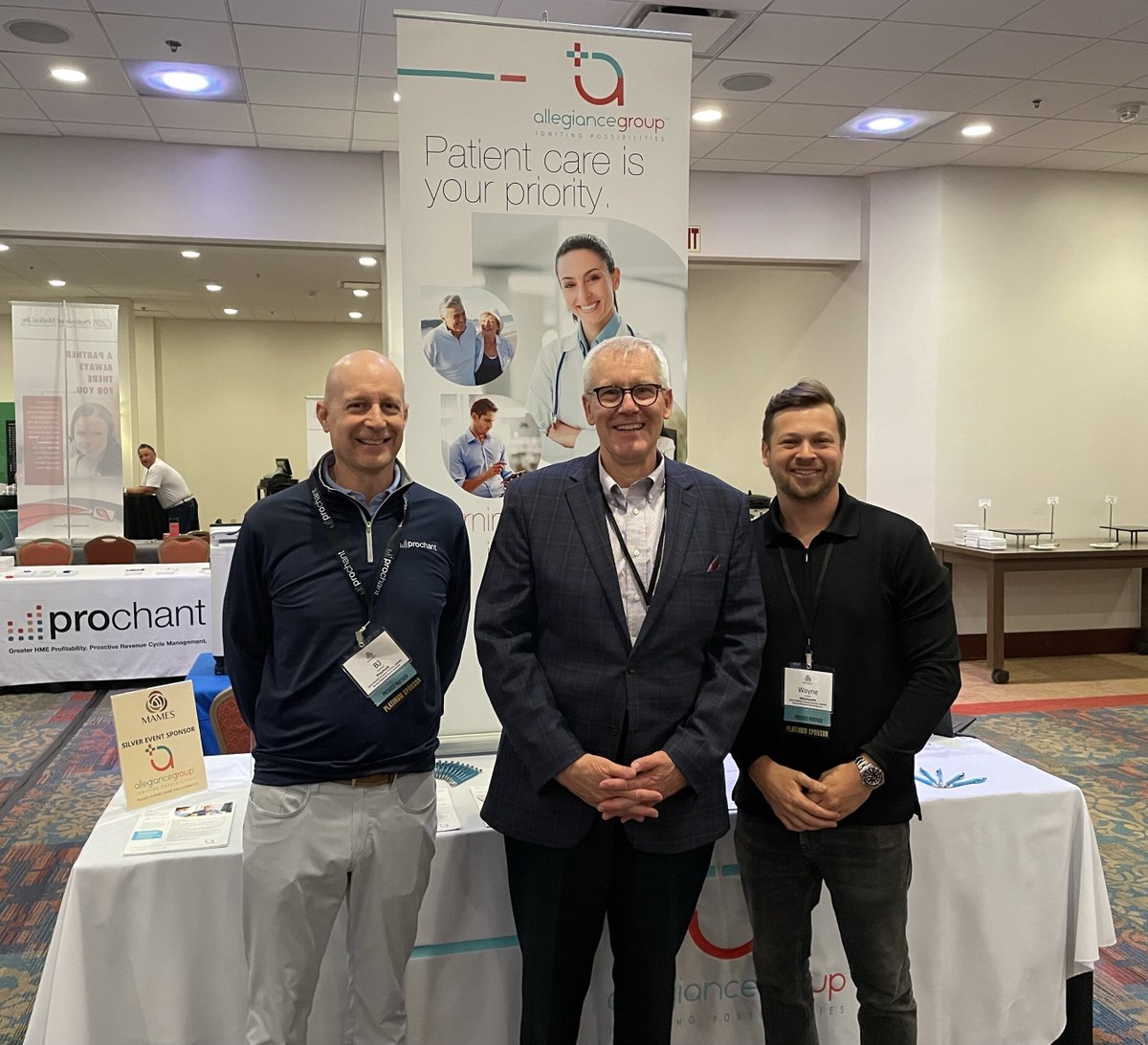 Last day at the @MAMESHME Spring Conference. Always great to see our friends! Thanks to Wayne Hudson at NikoHealth and Bruce Gehring at Allegiance Group for the engaging discussions. 

#AI #RevenueCycleManagement #HME