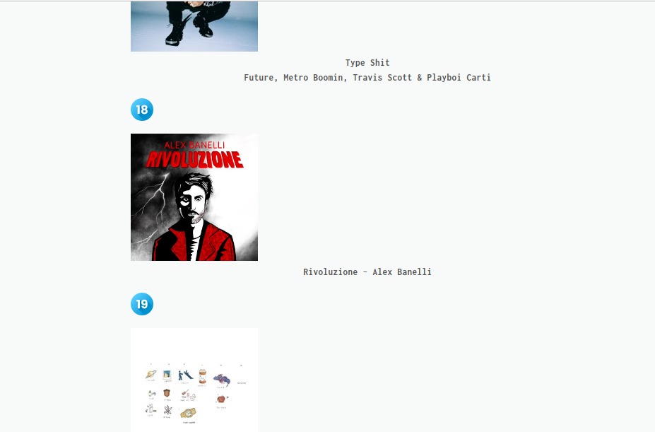 Settimana del 26 Aprile - International Charts: L'artista Alex Banelli con il singolo 'Rivoluzione' in una 'vetrina discografica' Big!
globalcharts.site/charts/

©️SPC Sound Music Italia
