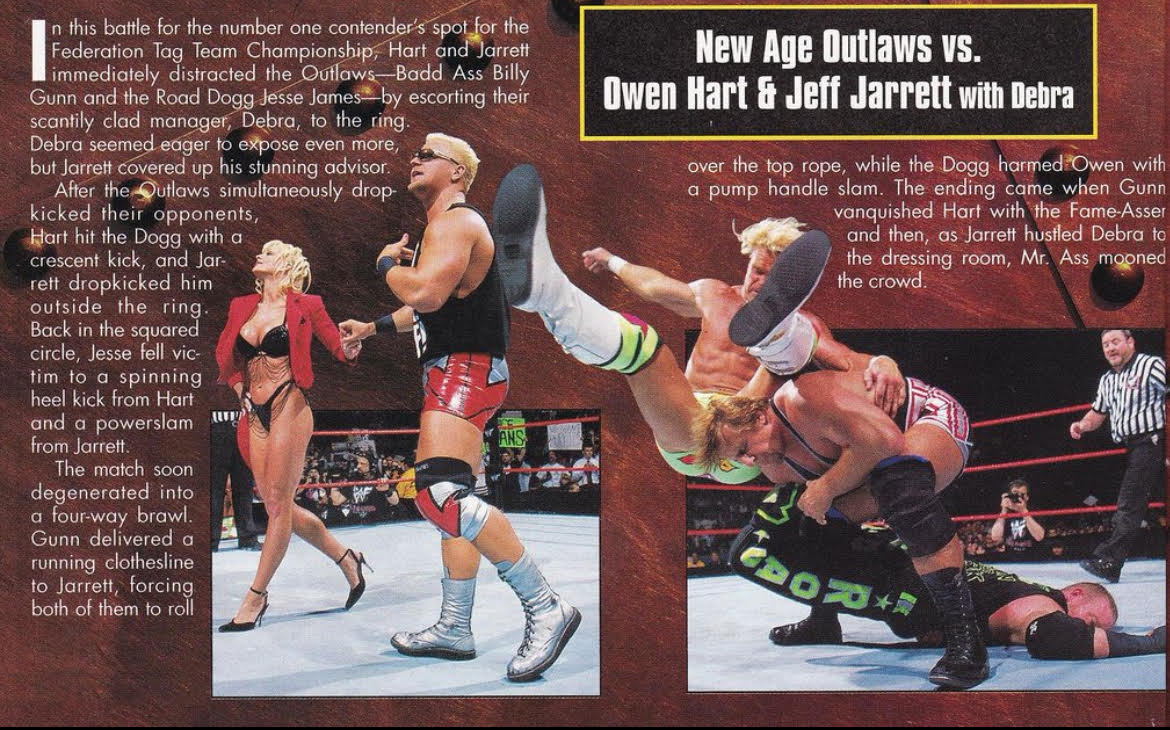 ⚡#FlashbackFriday ⚡ The #WWE Magazine report from Backlash 1999, which took place 25 years ago yesterday! #MyWorld @RealJeffJarrett