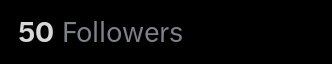 50 FOLLOWERS OMG THANK U ALL