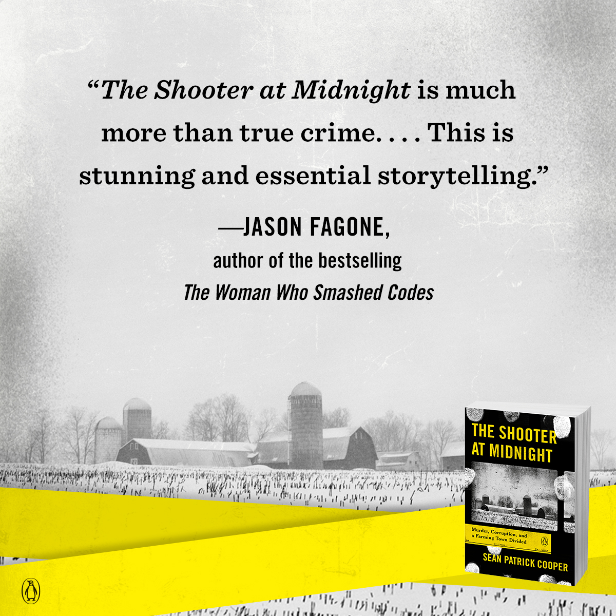 'The Shooter at Midnight is much more than true crime... This is stunning and essential storytelling.” —@jfagone Learn more about the harrowing true story of a cold-blooded murder in the American heartland from journalist Sean Patrick Cooper 👉 bit.ly/3xFzfKE