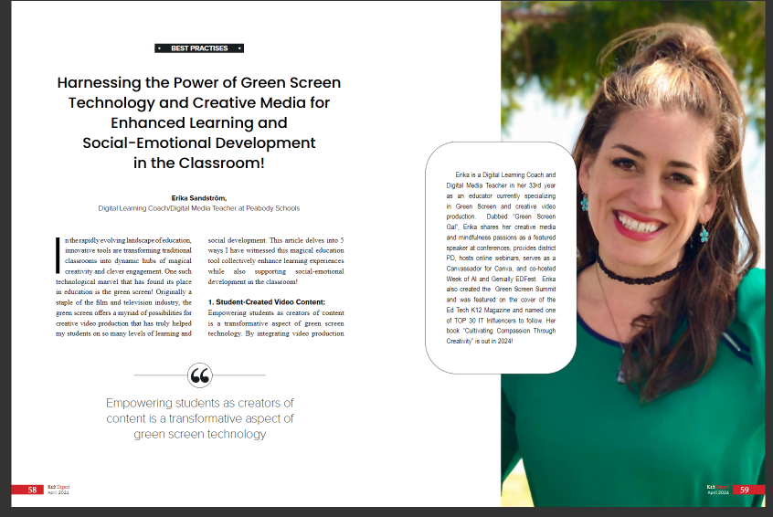 Honored & grateful to be featured on page 58 of K12 Digest Magazine’s Latest Issue which is now LIVE! Read & Subscribe for FREE: lnkd.in/gM9zD5xE @Peabody_Super @PeabodyPublic @higginshawks #crazypln @MassCUE @ISTEofficial #iste #sxsw #fetc @fetc #cue @CanvaEdu @canva