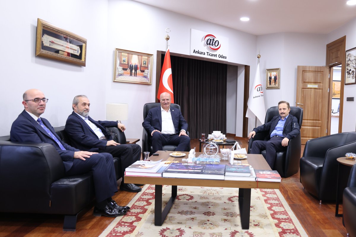 ATO Yönetim Kurulu Başkanı @GurselBaran, ATO Meclis Üyesi Fatih Çalışkan, Meclis E. Üyesi Mustafa Kaya ve Ahmet Kaya’yı konuk etti.